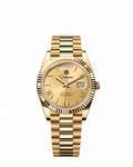 Case-study concept — Day & Date — Gold-tone - Gold-tone Dial - Roman Numerals — Front. Not for sale.
