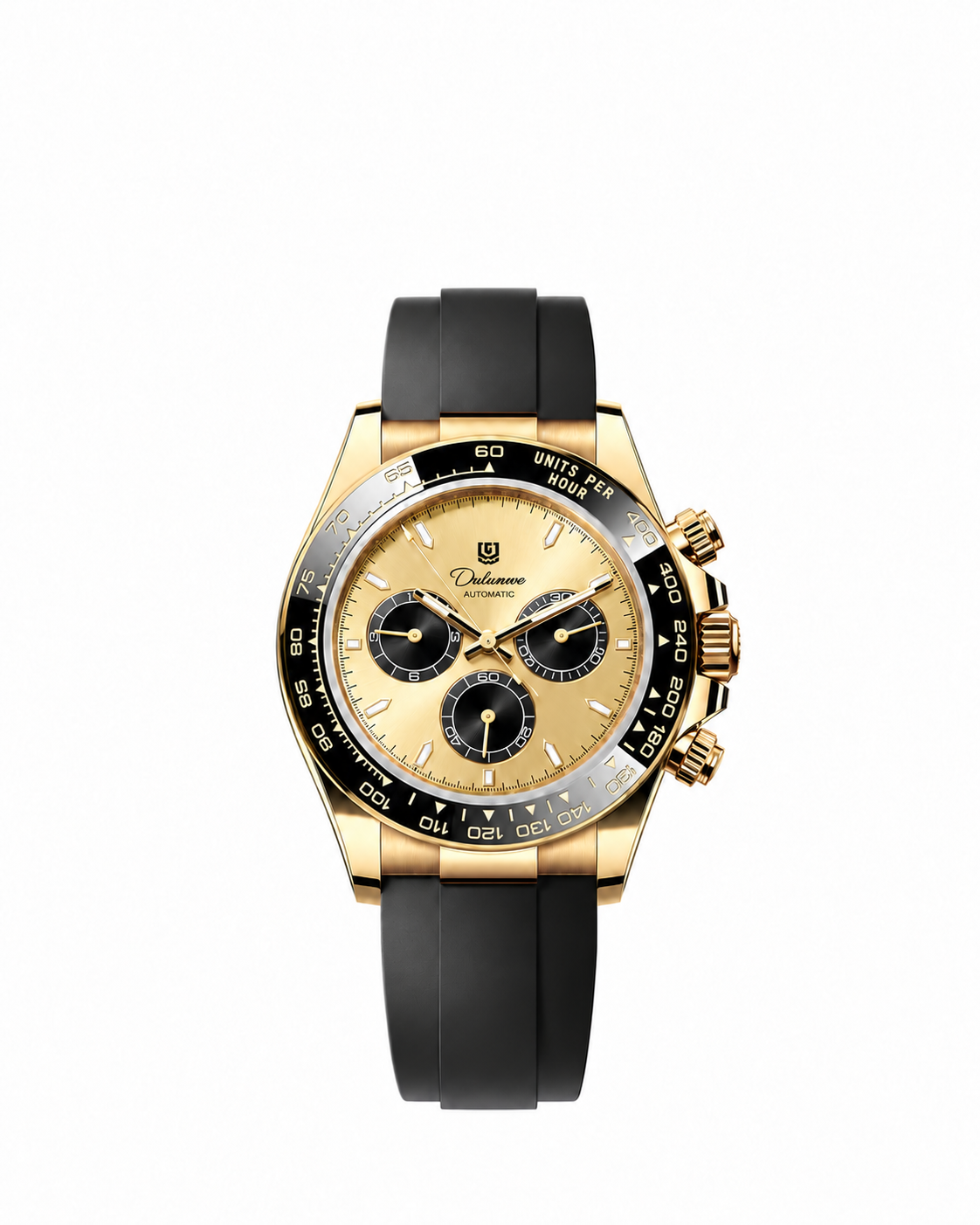 DAYTONA FLEX — Rubber / Gold-tone - Gold-tone Dial - Black Subdials